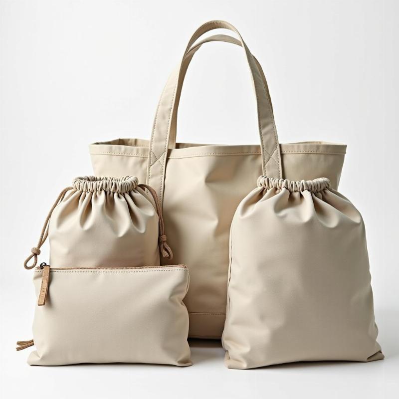 Minh hoa cac loai tui vai canvas voi nhieu kieu dang, the hien su da dang ung dung