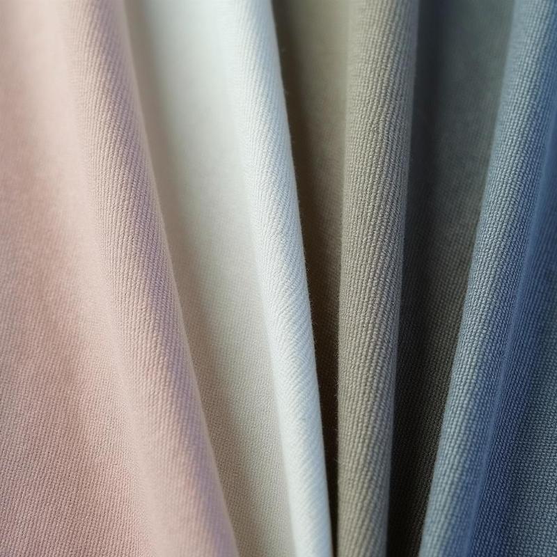 Hình ảnh minh họa các loại vải polyester khác nhau và kết cấu đặc trưng của chúng