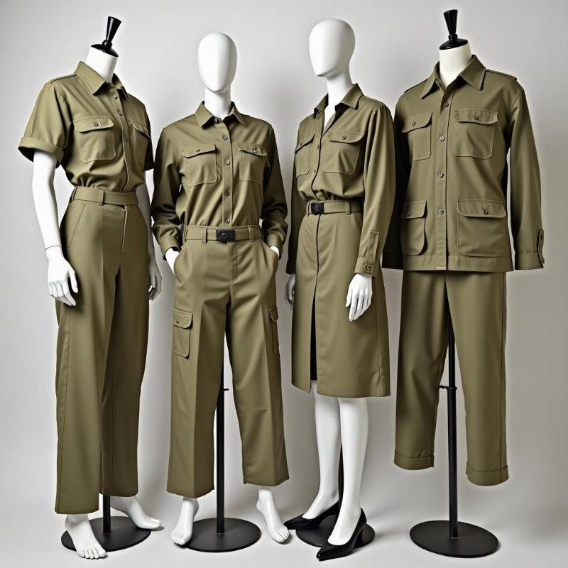 Ung dung cua vai kaki trong may dong phuc cong ty va thoi trang doi thuong