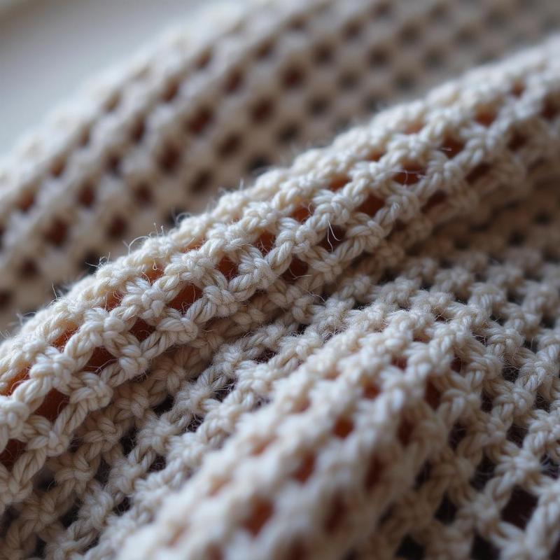 Hình ảnh minh họa cấu trúc sợi vòng đặc trưng của vải dệt kim giúp vải co giãn tốt