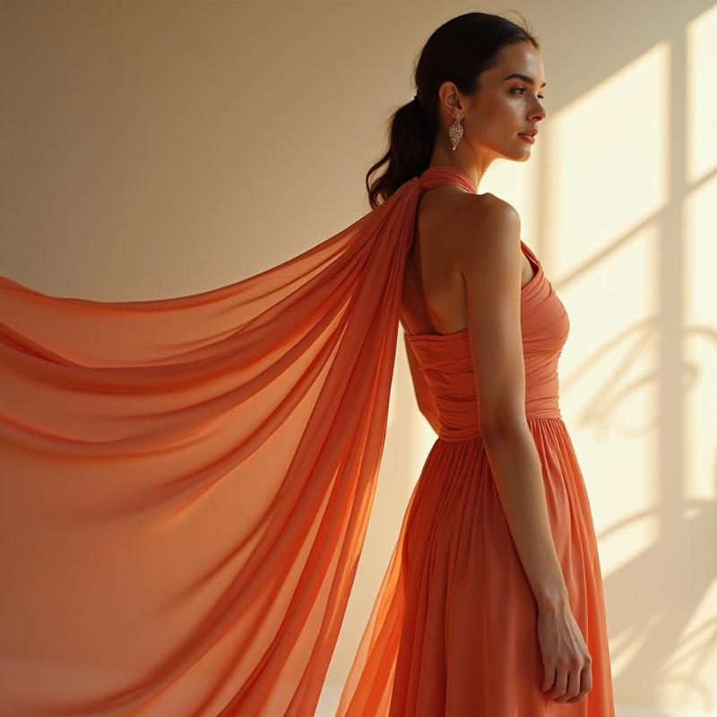 Trang phuc lam tu vai lua: vay ao lua cao cap the hien su sang trong