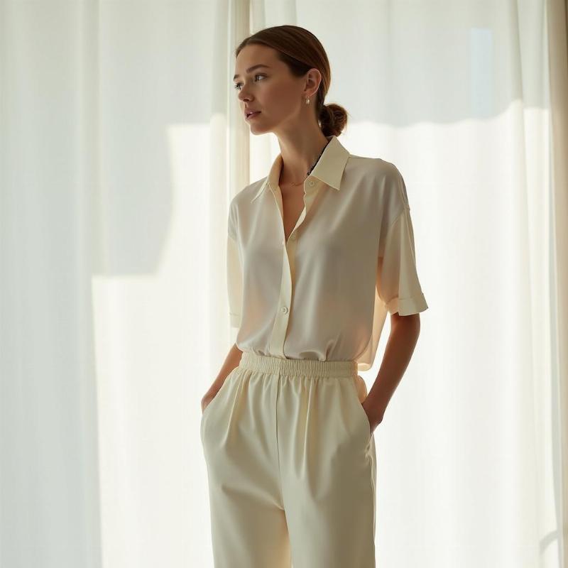 Trang phục ứng dụng vải đũi nhật: váy đầm, áo sơ mi mang phong cách thanh lịch, tối giản, thoáng mát cho mùa hè.