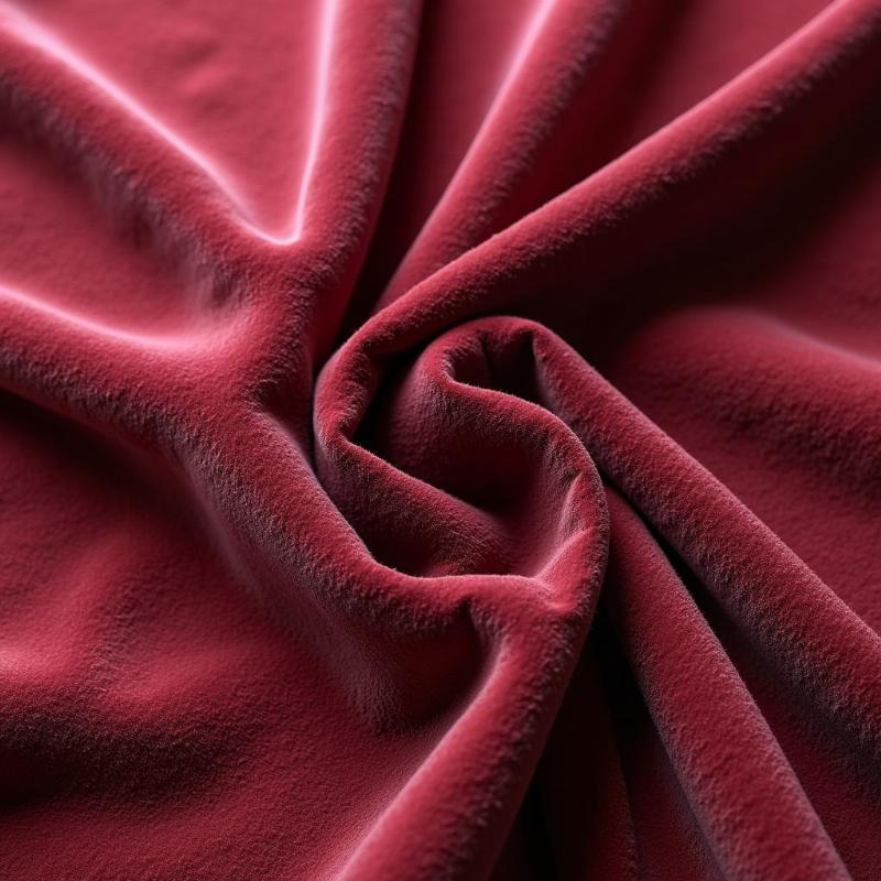 Ung dung cua vai nhung trong thoi trang hoac noi that, the hien ve sang trong