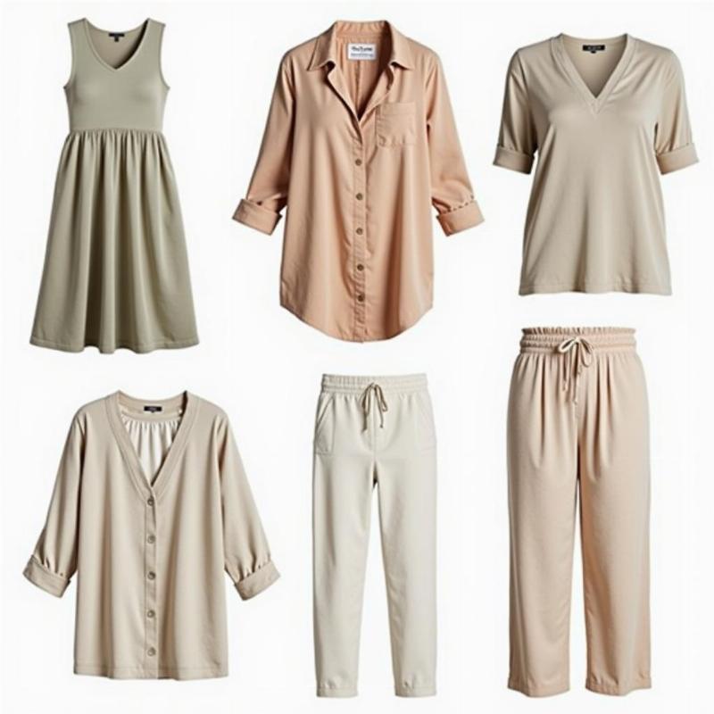 Ứng dụng của vải rayon trong may mặc: váy, áo thời trang, quần, đồ ngủ