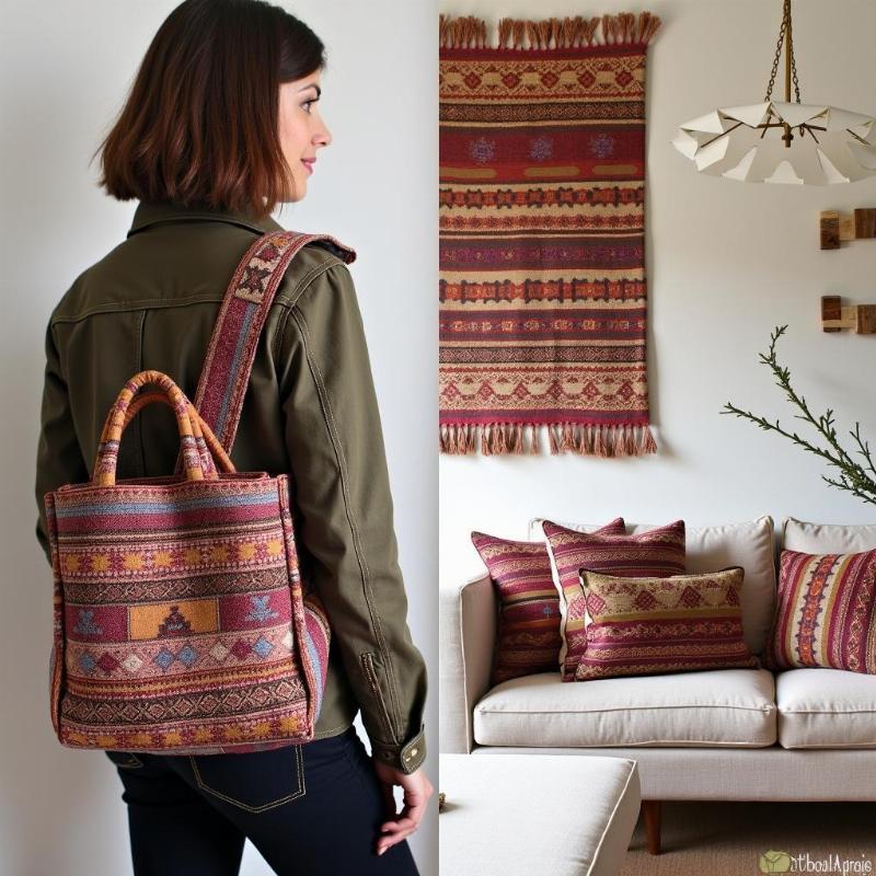 Ứng dụng vải thổ cẩm trong các sản phẩm thời trang hiện đại và trang trí nội thất độc đáo