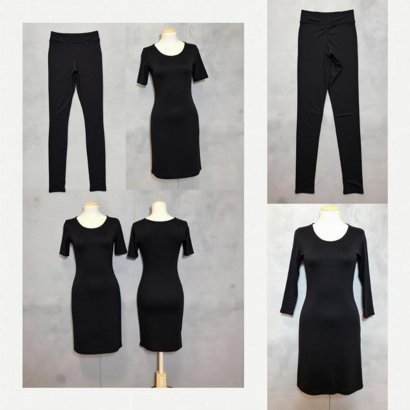 Các sản phẩm thời trang ứng dụng vải Umi: quần legging, váy ôm, đầm công sở