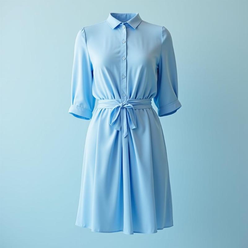 Ứng dụng của vải voan lụa trong may mặc, ví dụ đầm hoặc áo kiểu