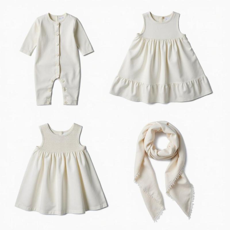 Ứng dụng vải xô may quần áo trẻ em, váy áo người lớn, khăn choàng thoáng mát