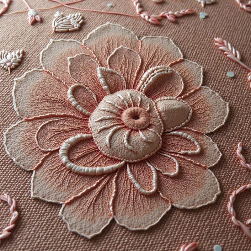 Hinh anh can canh vai gam hoa noi voi hoa van det noi ba chieu dep mat